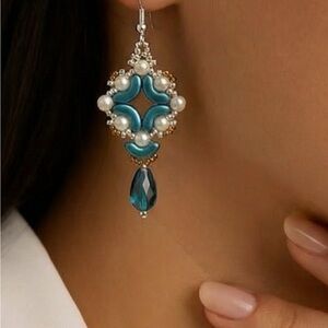 Elegant Black and Silver Dangle Earrings